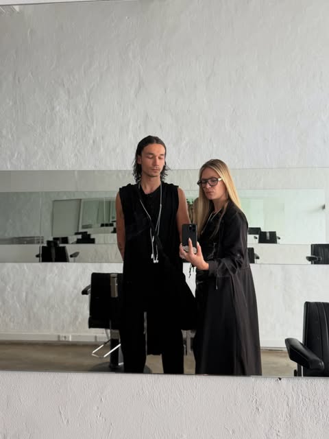 Kelly during a hair and make-up session